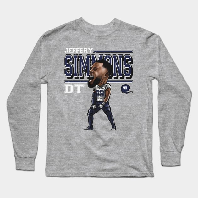 Jeffery Simmons Tennessee Cartoon Long Sleeve T-Shirt by MASTER_SHAOLIN